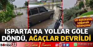 Isparta'da sağanak etkili oldu