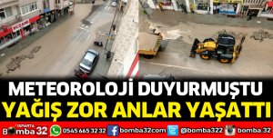 Isparta'da sağanak yağış zor anlar yaşattı