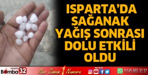 Isparta'da sağanak yağışın ardından dolu etkili oldu 