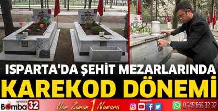 Isparta'da şehit mezarlarında karekod dönemi