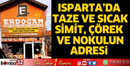 Isparta'da simit, tahinli çörek, nokulun adresi  