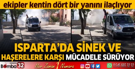 Isparta'da sinek ve haşerelere karşı mücadele sürüyor