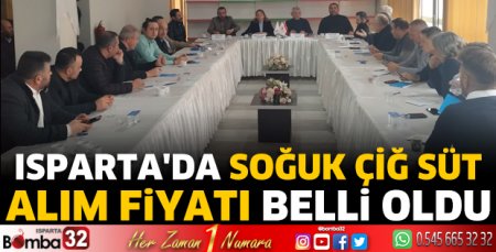 Isparta'da soğuk çiğ süt alım fiyatı belli oldu