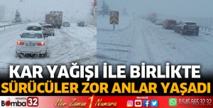 Isparta'da sürücüler zor anlar yaşadı