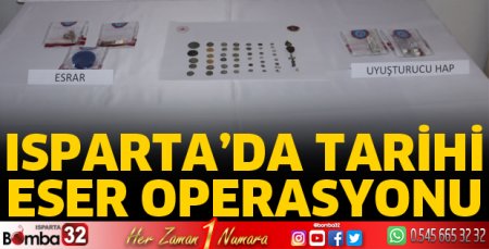 Isparta'da tarihi eser operasyonu
