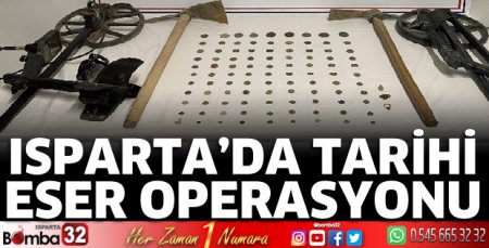 Isparta'da tarihi eser operasyonu
