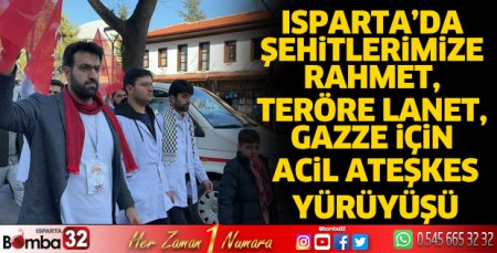 Isparta'da teröre lanet yürüyüşü
