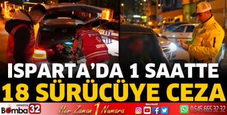 Isparta'da trafik denetimleri sürüyor