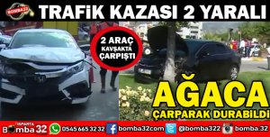 ISPARTA'DA TRAFİK KAZASI 2 YARALI