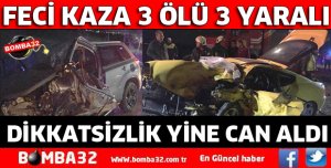 ISPARTA'DA TRAFİK KAZASI 3 ÖLÜ