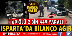 ISPARTA'DA TRAFİK KAZASI BİLANÇOSU AĞIR
