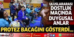 Isparta'da uluslararası dostluk maçında duygusal anlar
