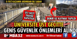 ISPARTA'DA ÜNİVERSİTE ÜST GEÇİDİ TRAFİĞE KAPATILDI