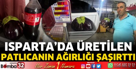 Isparta'da üretilen patlıcanın ağrılığı şaşırttı