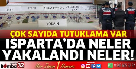 Isparta'da uyuşturucu operasyonlarında neler yakalandı neler