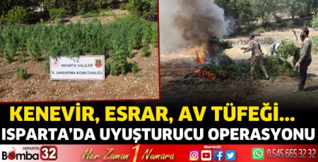 Isparta'da uyuşturucu operasyonu