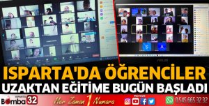Isparta'da uzaktan eğitim bugün başladı