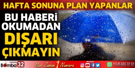 Isparta'da yağış bekleniyor