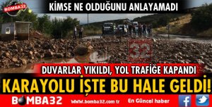 ISPARTA'DA YAĞIŞ SONRASI YOL BU HALE GELDİ