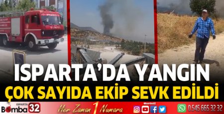Isparta'da yangın