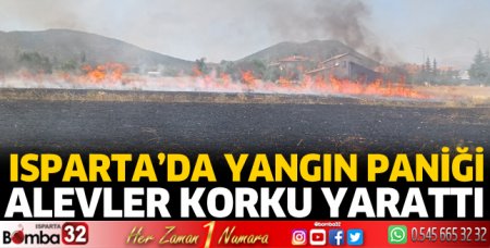 Isparta'da yangın korkuttu