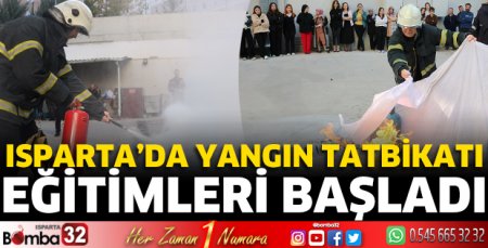 Isparta'da yangın tatbikatı