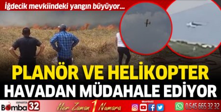 Isparta'da yangına havadan müdahale başladı