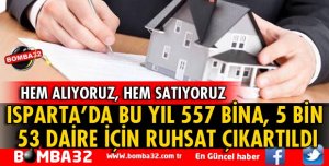 ISPARTA'DA YAPI SEKTÖRÜNDE ÇILGIN RAKAMLAR