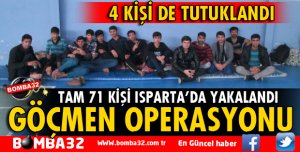 ISPARTA'DA YASA DIŞI GÖÇMEN OPERASYONU