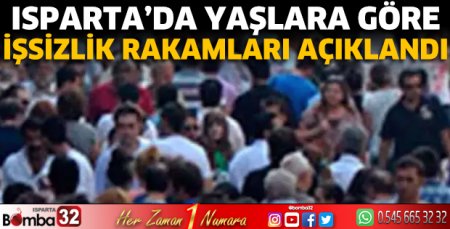 Isparta'da yaşlara göre işsizlik rakamları açıklandı