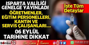 Isparta'da yeni genelge yayınlandı
