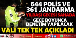 Isparta'da yılbaşı gecesi denetimler yapılacak