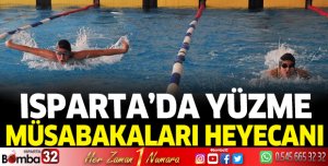 Isparta'da Yüzme Müsabakaları Heyecanı