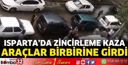 Isparta'da zincirleme kaza