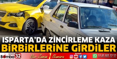 Isparta'da zincirleme kaza