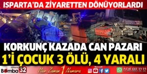 Isparta'da ziyaretten dönüyorlardı kaza geçirdiler