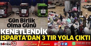 Isparta'dan 3 tır yola çıktı