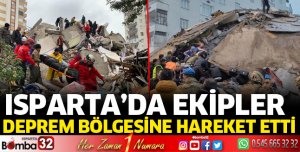 Isparta'dan ekipler deprem bölgesine hareket etti
