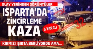 Isparta'da Zincirleme Kaza 5 Yaralı