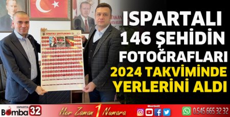 Ispartalı 146 Şehidin fotoğrafları 2024 takviminde yerlerini aldı