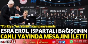 Ispartalı bağışçının mesajı duygulandırdı