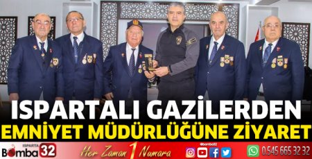 Ispartalı gazilerden Emniyet Müdürlüğüne ziyaret