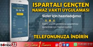 Ispartalı gençten namaz vakti uygulaması