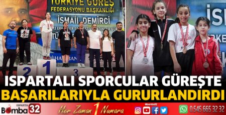 Ispartalı güreşçilerden gururlandıran başarı
