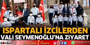 Ispartalı izcilerden Vali Seymenoğlu’na ziyaret