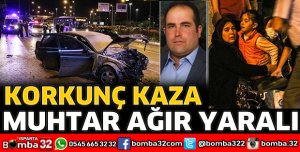 ISPARTALI MUHTAR KAZADA YARALANDI