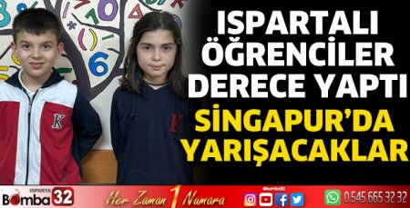 Ispartalı öğrencilerden derece