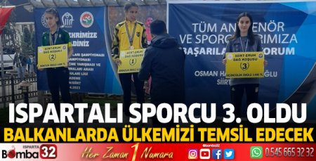 Ispartalı sporcu Türkiye 3. sü oldu