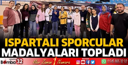 Ispartalı sporcular madalyaları topladı