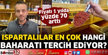 Ispartalılar en çok hangi baharatı tercih ediyor?